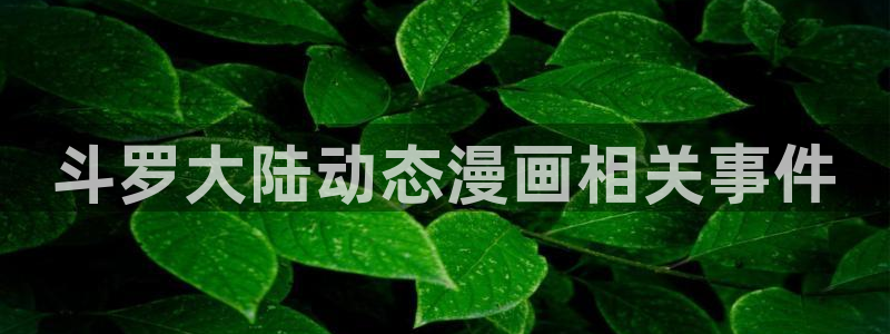 香蕉漫画书免费阅读：斗罗大陆动态漫画相关事件